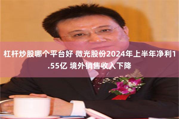 杠杆炒股哪个平台好 微光股份2024年上半年净利1.55亿 境外销售收入下降