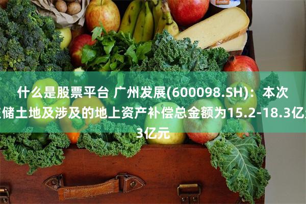 什么是股票平台 广州发展(600098.SH)：本次交储土地及涉及的地上资产补偿总金额为15.2-18.3亿元