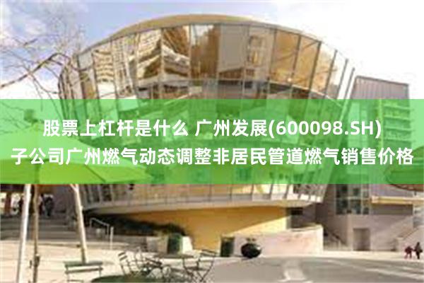 股票上杠杆是什么 广州发展(600098.SH)子公司广州燃气动态调整非居民管道燃气销售价格