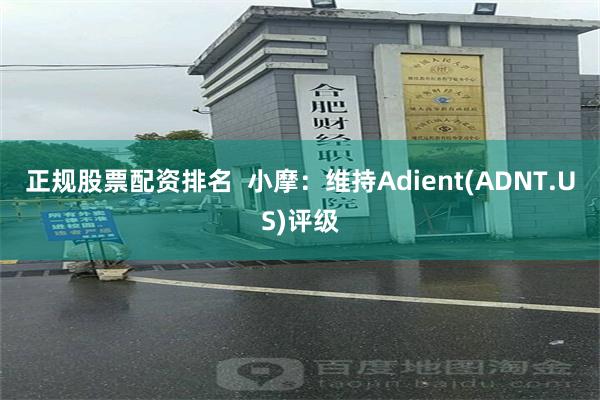 正规股票配资排名  小摩：维持Adient(ADNT.US)评级