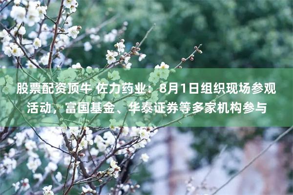 股票配资顶牛 佐力药业：8月1日组织现场参观活动，富国基金、华泰证券等多家机构参与