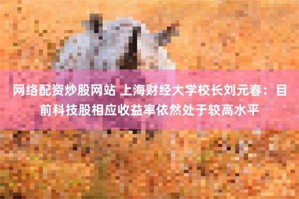 网络配资炒股网站 上海财经大学校长刘元春：目前科技股相应收益率依然处于较高水平