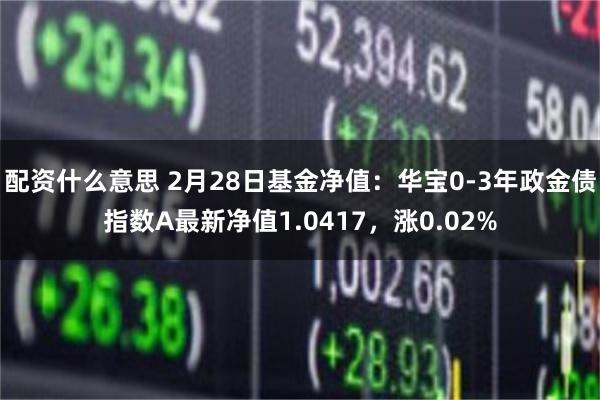 配资什么意思 2月28日基金净值：华宝0-3年政金债指数A最新净值1.0417，涨0.02%