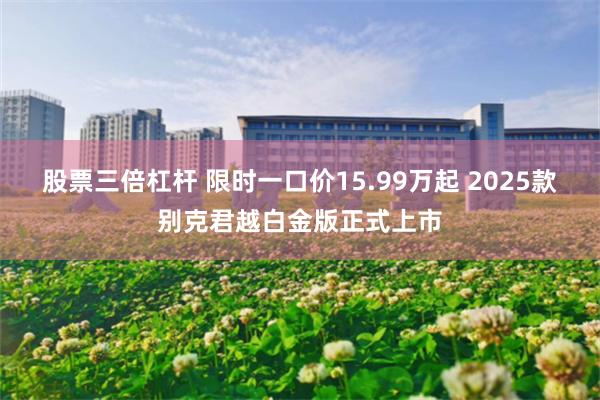 股票三倍杠杆 限时一口价15.99万起 2025款别克君越白金版正式上市